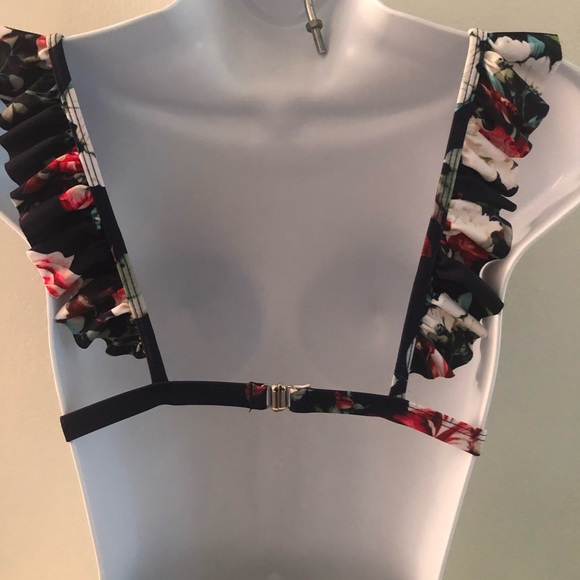 CUPSHE Navy -Floral Ruffle Bikini - Picture 2 of 16